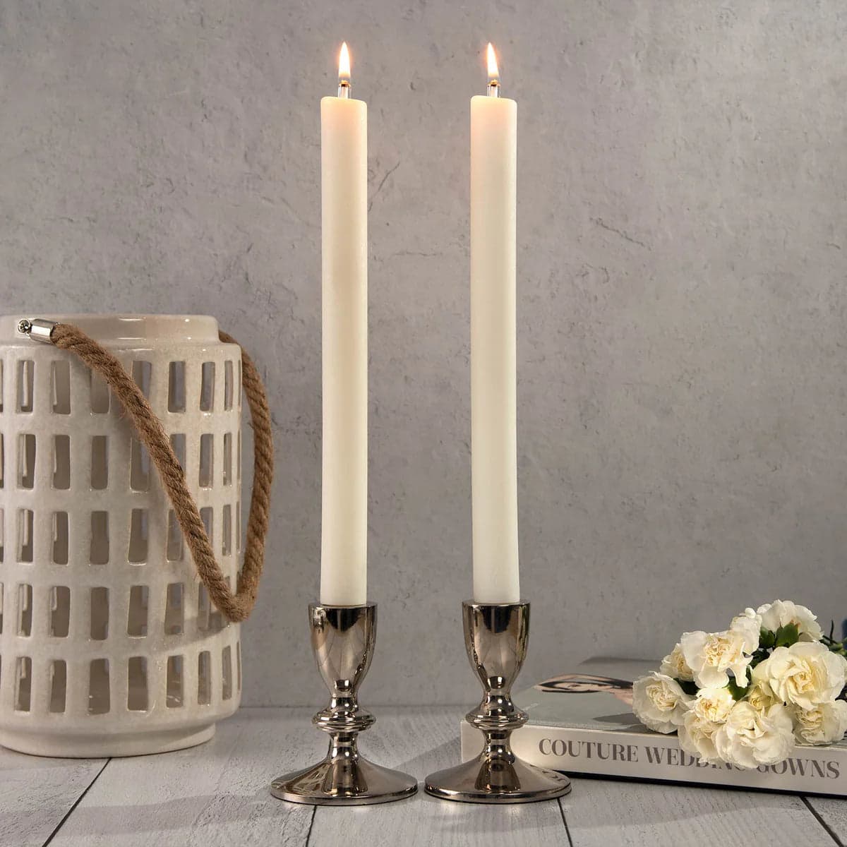 Dinner Candle- White thumbnail 2